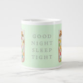 コージーキルトビッグマグカップ – 緑 ジャンボコーヒーマグカップ (正面)