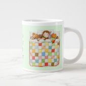 コージーキルトビッグマグカップ – 緑 ジャンボコーヒーマグカップ (右)