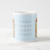 コージーキルトビッグマグカップ – 青 ジャンボコーヒーマグカップ (正面)