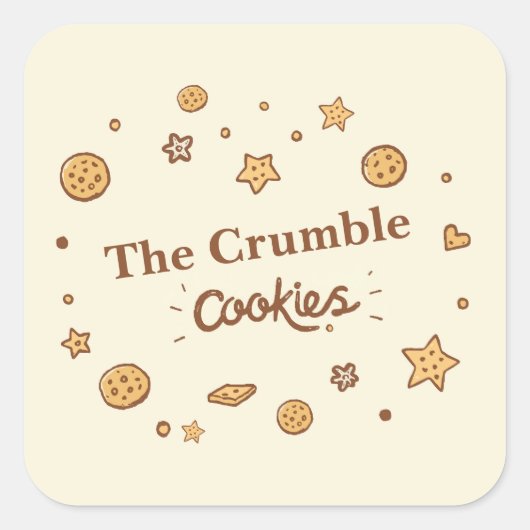 コージークッキーの喜び スクエアシール (正面)