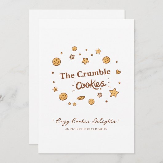 コージークッキーの喜び 招待状 (正面/裏面)