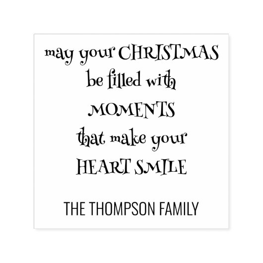 コージークリスマスことわざ名アートタイポグラフィ セルフインキングスタンプ (デザイン)