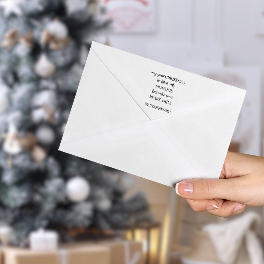 コージークリスマスことわざ名アートタイポグラフィ セルフインキングスタンプ