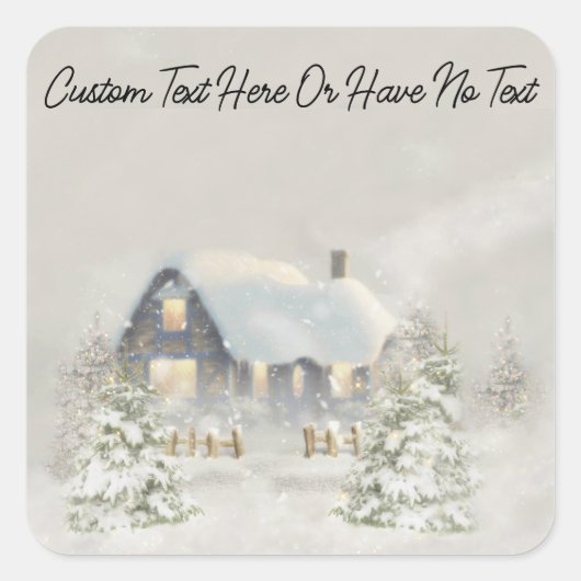 コージークリスマスウッドラ素朴ンドフォレストビベス スクエアシール (正面)