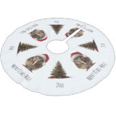 コージークリスマスキウィ ブラッシュドポリエステルツリースカート (アングル)