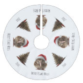 コージークリスマスキウィ ブラッシュドポリエステルツリースカート (正面)