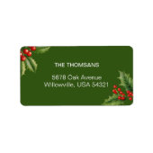 コージークリスマスグリーンリー差出人住所 ラベル (正面)