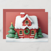 コージークリスマスコテージカード シーズンカード (正面/裏面)
