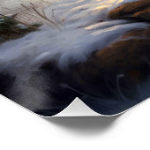 コージークリスマスコテージ&雪だるま | ヴィンテージ冬 ポスター (コーナー)