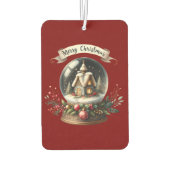 コージークリスマススノーグローブコテージシーン カーエアーフレッシュナー (裏面)