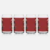 コージークリスマススノーグローブコテージシーン ガラス缶 (左)