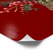 コージークリスマススノーグローブコテージシーン ポスター (コーナー)