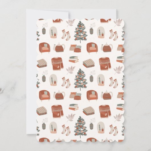 コージークリスマスセーターパーティの招待状 招待状 (裏面)