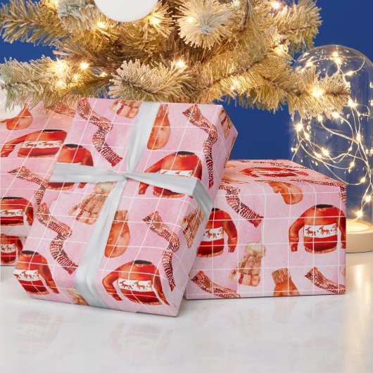 コージークリスマスセーターホリデー ラッピングペーパー (クリスマス)