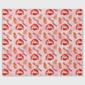 コージークリスマスセーターホリデー ラッピングペーパー (フラット)