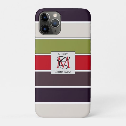 コージークリスマスパステルカラーパレットモノグラム Case-Mate iPhoneケース (裏)