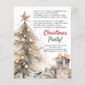 コージークリスマスパーティークリスマスツリー |詩の招待状 チラシ (正面)