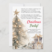 コージークリスマスパーティークリスマスツリー |詩の招待状 案内状 (正面)