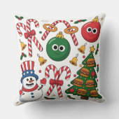 コージークリスマスビベス – フェスティバルホリデーピロー クッション (裏面)