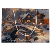 コージークリスマスビレッジウィンターシーン ラージペーパーバッグ (裏面)