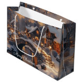 コージークリスマスビレッジウィンターシーン ラージペーパーバッグ (正面アングル)