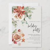 コージークリスマスフローラ&クッキーホリデーパーティ 招待状 (正面)