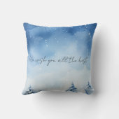 コージークリスマスブラックキャットウィンターホリデーデコール クッション (裏面)