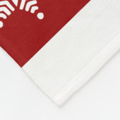 コージークリスマスブランケット – スターと雪のデザイン フリースブランケット (角)