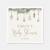 コージークリスマスベビーシャワーパーティーナプキン スタンダードカクテルナプキン (正面)