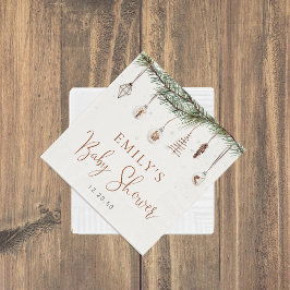 コージークリスマスベビーシャワーパーティーナプキン スタンダードカクテルナプキン