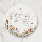 コージークリスマスベビーシャワーメッセージカード フェイバータグ (正面)