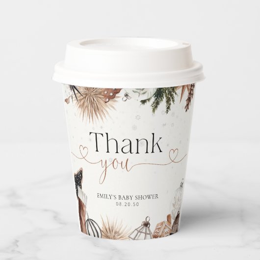 コージークリスマスベビーシャワー紙カップ 紙コップ (正面)