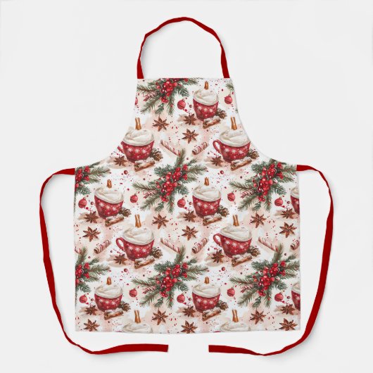 コージークリスマスホットココア エプロン (正面)