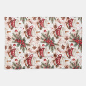 コージークリスマスホットココア キッチンタオル (横)