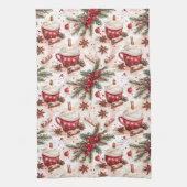 コージークリスマスホットココア キッチンタオル (縦)