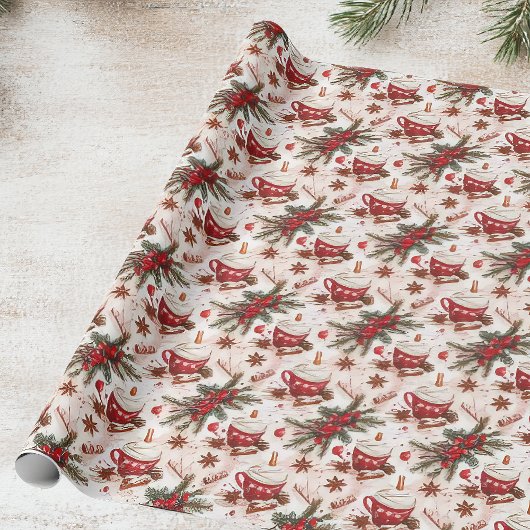 コージークリスマスホットココア ラッピングペーパー