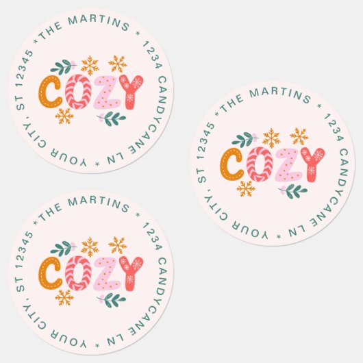 コージークリスマスホリデイ差出人住所 ラベル (グループ)