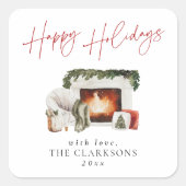 コージークリスマスホリデイ スクエアシール (正面)