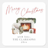 コージークリスマスホリデイ スクエアシール (正面)