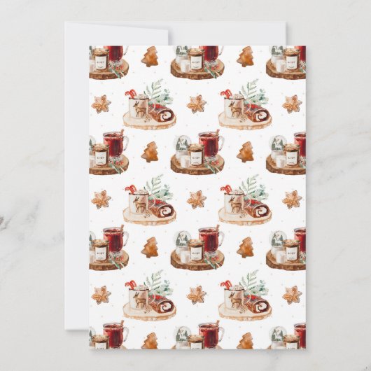 コージークリスマスホリデーパーティー招待状 招待状 (裏面)