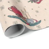 コージークリスマスラッピング紙 ラッピングペーパー (ロールコーナー)