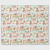 コージークリスマスラッピング紙 ラッピングペーパー (フラット)