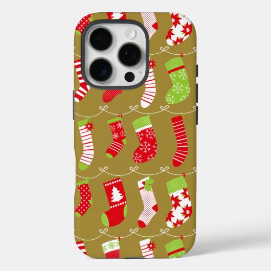 コージークリスマスレトロウィンターソックス Case-Mate iPhoneケース (裏面)