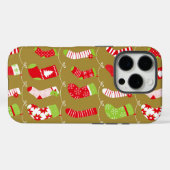 コージークリスマスレトロウィンターソックス Case-Mate iPhoneケース (裏面 (横))