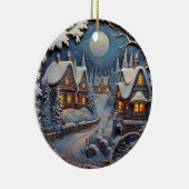 コージークリスマスヴィレッジ セラミックオーナメント (右)