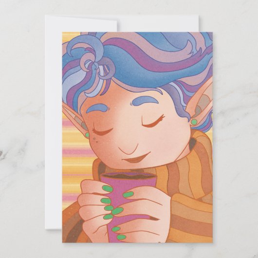 コージークリスマス小妖精や小人 シーズンカード (正面)