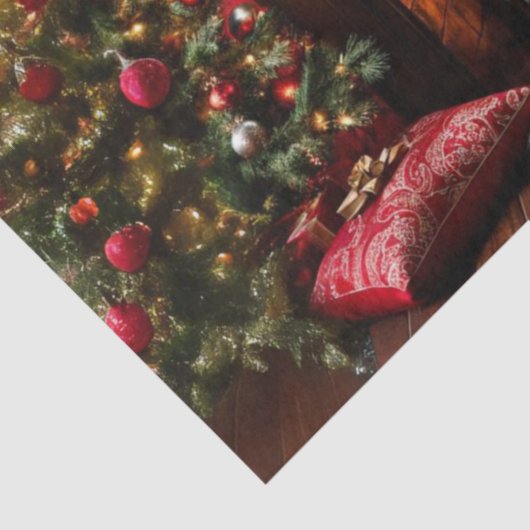 コージークリスマス暖炉とストッキングデコページ 薄葉紙 (詳細)