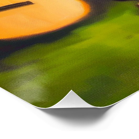 コージークリスマス格言キャンパーギタリスト ポスター (コーナー)