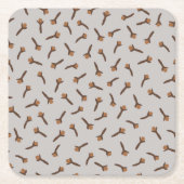 コージークリスマス&スパイスクローブ スクエアペーパーコースター (正面)