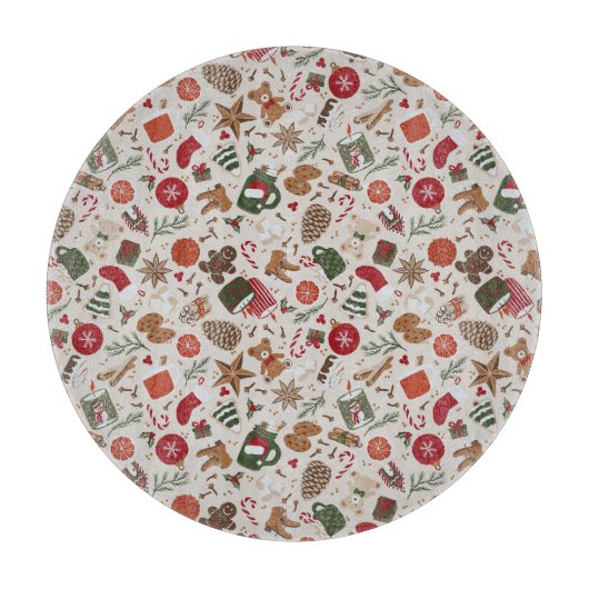 コージークリスマス&スパイス カッティングボード (正面)